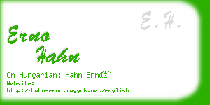 erno hahn business card